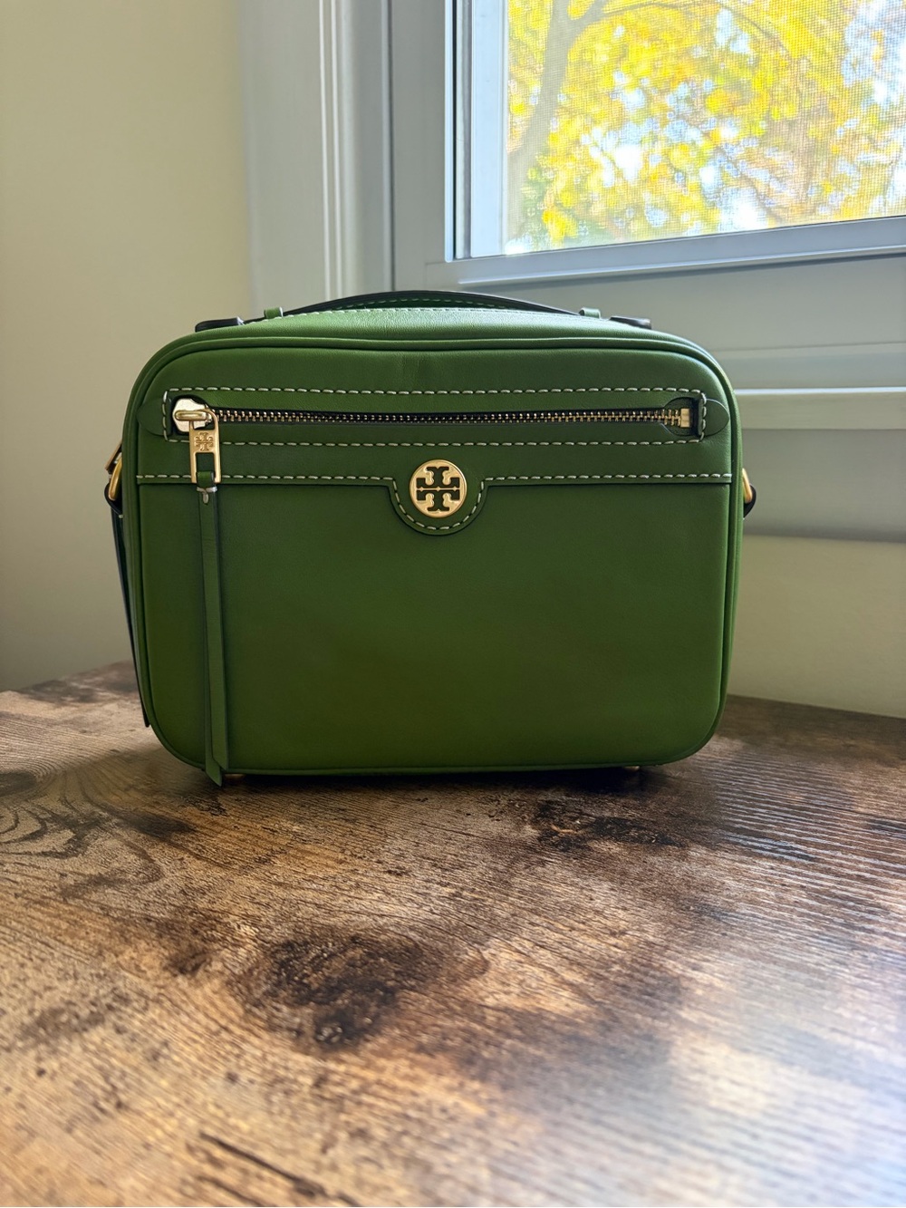 Tory Burch Green leather called “Shiso”